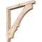 Ekena Millwork Balboa Craftsman Smooth Bracket w/ Offset Brace, Douglas Fir, 5 1/2"W x 48"D x 48"H BKT0604X48X48BOA04SDF - alternate 1